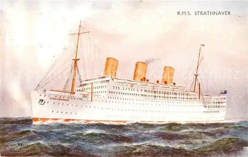 AK / Ansichtskarte  Dampfer_Oceanliner R.M.S. Strathnaver 