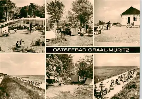 AK / Ansichtskarte  Graal-Mueritz_Ostseebad Cafe Zeltplatz Konsum Gaststaette Seeblick Strandpartien Graal-Mueritz_Ostseebad