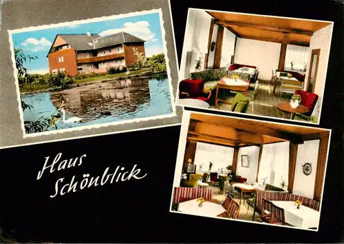 AK / Ansichtskarte 73896072 Bad_Laer Haus Schoenblick Pension Pohlmann Gastraeume Bad_Laer