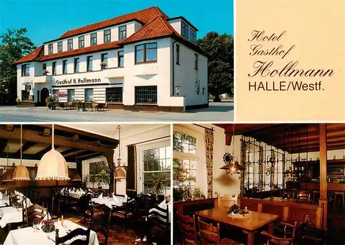 AK / Ansichtskarte  Halle__Westfalen Hotel Gasthof Hollmann Gastraeume 