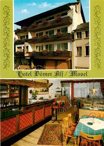 AK / Ansichtskarte 73896085 Alf_Bullay_Mosel Hotel Boemer Gastraum Alf_Bullay_Mosel