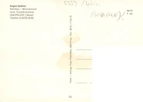 AK / Ansichtskarte  Poelich Eugen Heuchler Weinbau Weinversand Panorama Poelich