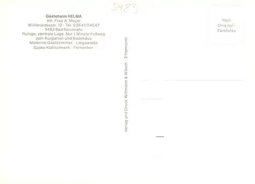 AK / Ansichtskarte  Bad_Neuenahr-Ahrweiler Gaesteheim Helma Gastraum Bad_Neuenahr-Ahrweiler