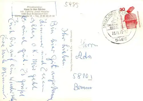 AK / Ansichtskarte  Bad_Bodendorf_Sinzig Haus in den Guerten Gaststube 