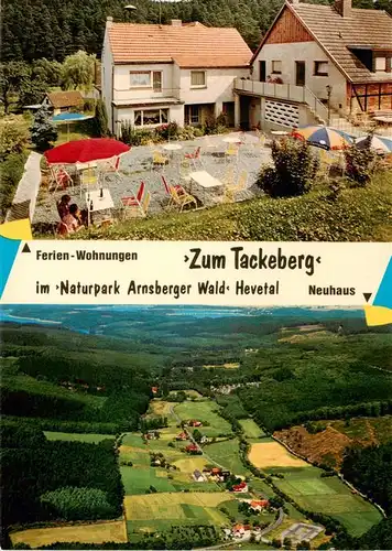 AK / Ansichtskarte 73896100 Stockum_Moehnesee Gastwirtschaft zum Tackeberg Fliegeraufnahme Stockum Moehnesee