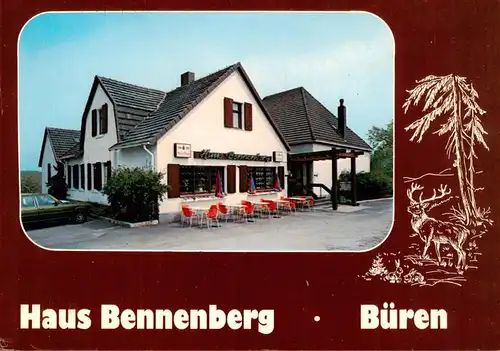 AK / Ansichtskarte 73896103 Bueren_Westfalen Restaurant Cafe Haus Bennenberg Bueren_Westfalen