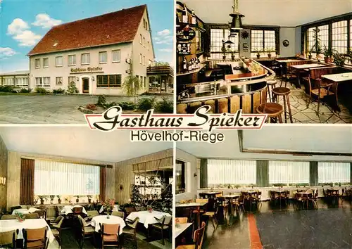 AK / Ansichtskarte 73896104 Riege_Hoevelhof Gasthaus Spieker Hotel Gastraeume Bar Riege Hoevelhof