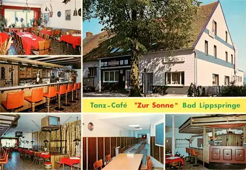 AK / Ansichtskarte  Bad_Lippspringe Tanz-Café zur Sonne Gastraeume Kegelbahn Bad_Lippspringe