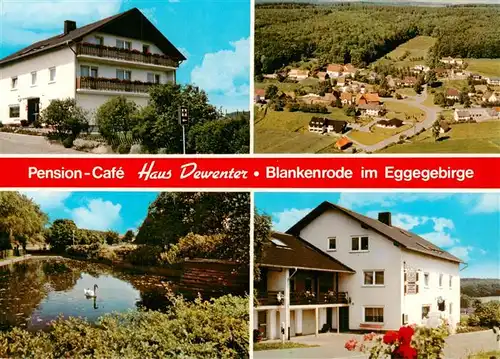 AK / Ansichtskarte  Blankenrode Pension Café Haus Dewenter Teich Luftaufnahme Eggegebirge Blankenrode