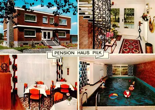 AK / Ansichtskarte 73896122 Bad_Westernkotten Pension Haus Pilk Hallenbad Bad_Westernkotten