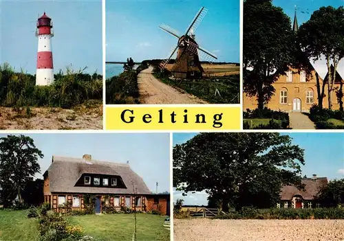 AK / Ansichtskarte  Gelting_Schleswig_Holstein Leuchtturm Falshoeft Muehle Charlotte Gelting_Schleswig