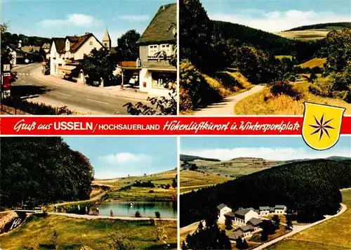 AK / Ansichtskarte  Usseln Panorama Hoehenluftkurort und Wintersportplatz Hauptstrasse Usseln