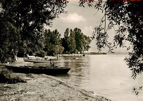 AK / Ansichtskarte  Horn_Gaienhofen Campingplatz Uferpartie am Bodensee Horn Gaienhofen