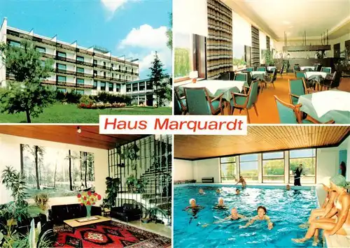 AK / Ansichtskarte 73896143 Kell_See_Trier Hotel Restaurant Haus Marquardt Hallenbad 