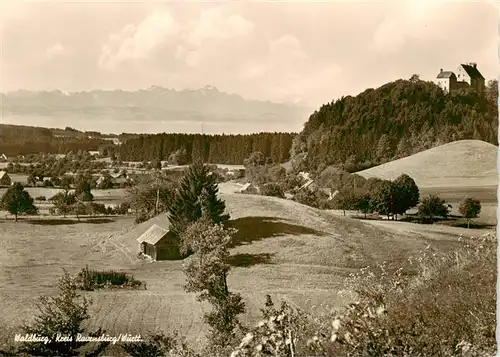 AK / Ansichtskarte 73896151 Waldburg_Wuerttemberg Panorama Burg Stammsitz der Fuersten von Waldburg Alpenblick mit Saentis und Altmann Waldburg Wuerttemberg