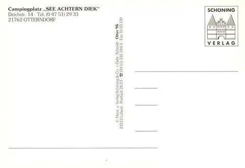 AK / Ansichtskarte  Otterndorf_Niederelbe Campingplatz See Achtern Diek Fliegeraufnahme Otterndorf Niederelbe