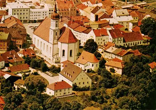 AK / Ansichtskarte 73896263 Viechtach_Bayerischer_Wald Kath Stadtpfarrkirche St Augustinus Fliegeraufnahme Viechtach_Bayerischer