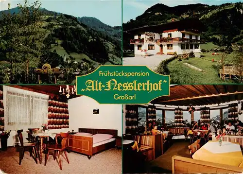 AK / Ansichtskarte 73896317 Grossarl_AT Pension Alt-Nesslerhof Gastraum Fremdenzimmer Landschaftspanorama 