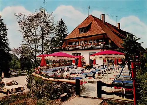 AK / Ansichtskarte 73896320 Sasbachwalden Weinstube Restaurant Zum Alde Gott Terrasse Sasbachwalden