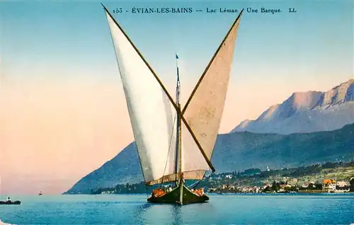 AK / Ansichtskarte  Evian-les-Bains_74 Lac Léman une barque 