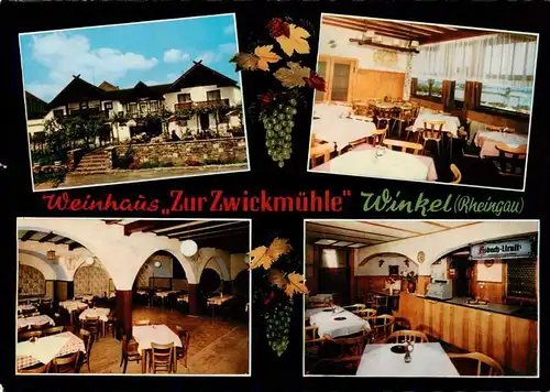 AK / Ansichtskarte  Winkel_Oestrich-Winkel Weinhaus zur Zwickmuehle Gastraeume Winkel_Oestrich-Winkel