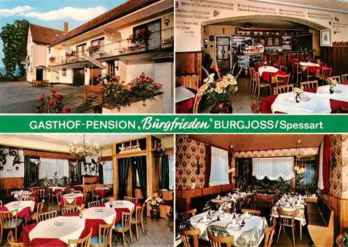 AK / Ansichtskarte 73896361 Burgjoss_Jossgrund Gasthof Pension Burgfrieden Restaurant 
