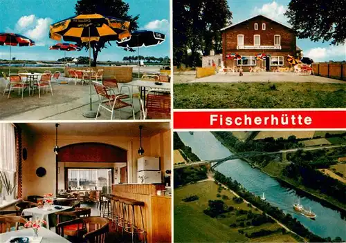 AK / Ansichtskarte  Hademarschen Gaststaette Restaurant Fischerhuette Luftaufnahme Hademarschen