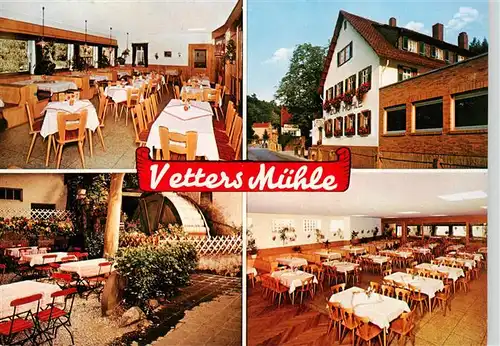 AK / Ansichtskarte  Zell_Bensheim Vetters Muehle Zum Zeller Tal Gastraeume Terrasse Zell Bensheim