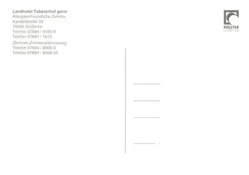 AK / Ansichtskarte  Glottertal_Schwarzwald Landhotel garni Toberer Hof Landhotel Zum Kreuz Gaestezimmer Panorama 