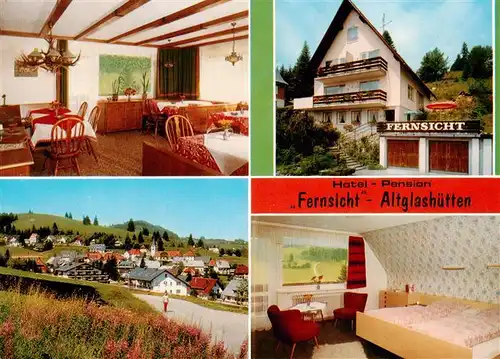 AK / Ansichtskarte  Altglashuetten Hotel Pension Fernsicht Gastraum Panorama Zimmer Altglashuetten