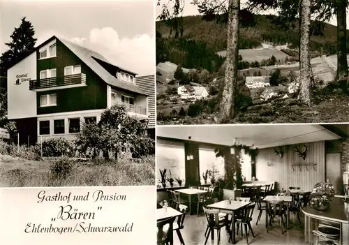 AK / Ansichtskarte 73896453 Ehlenbogen_Alpirsbach Gasthof Pension Baeren Gaststube Waldpartie 