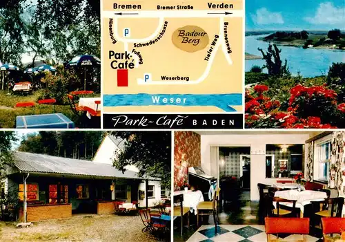 AK / Ansichtskarte 73896491 Baden_Achim Park-Café Blick auf die Weser Baden Achim
