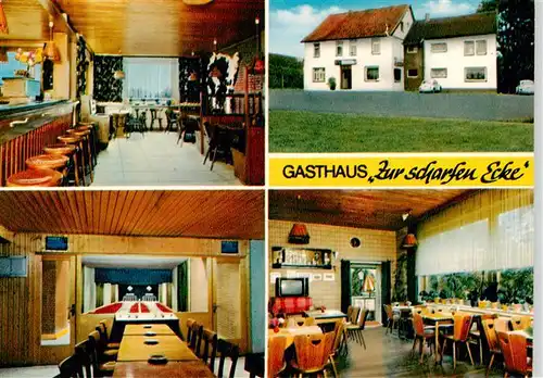 AK / Ansichtskarte 73896520 Itzum Gasthaus Zur scharfen Ecke Gastraum Kegelbahn Itzum