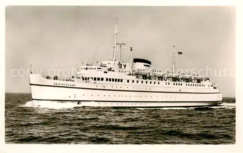 AK / Ansichtskarte  Dampfer_Oceanliner Bundesbahn Hochsee Fahrschiff Deutschland  