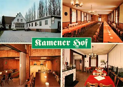 AK / Ansichtskarte 73896579 Kamen_Westfalen Kamener Hof Restaurant Kegelbahn Kamen_Westfalen