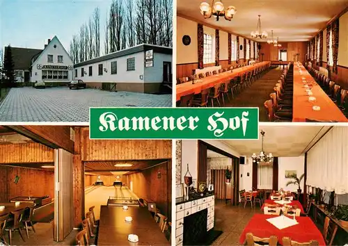 AK / Ansichtskarte  Kamen_Westfalen Kamener Hof Restaurant Kegelbahn Kamen_Westfalen