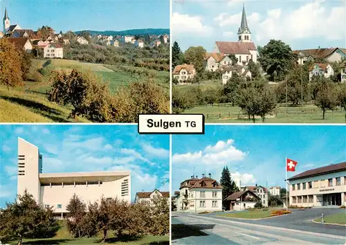 AK / Ansichtskarte  Sulgen_TG Ortsansichten Blick zur Kirche Gemeindehaus 