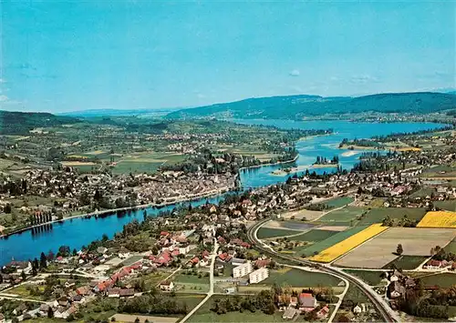 AK / Ansichtskarte  Wagenhausen_TG Panorama mit Blick auf Stein am Rhein und Untersee Wagenhausen TG