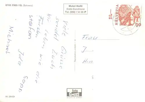 AK / Ansichtskarte  Engi_GL Hotel Hefti 
