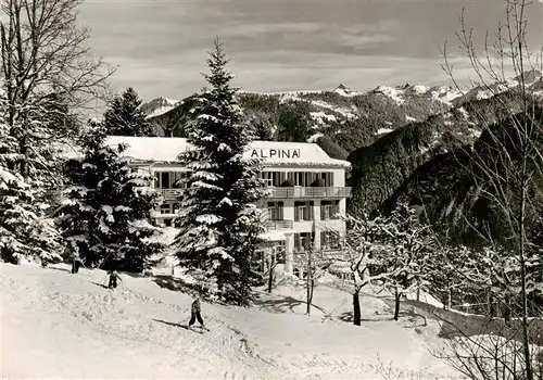 AK / Ansichtskarte  Braunwald_GL Hotel Alpina Winterpanorama Alpen Braunwald GL
