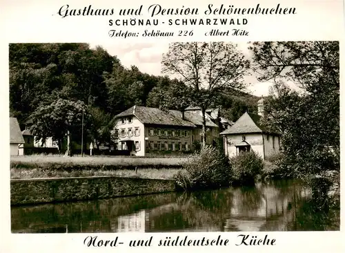 AK / Ansichtskarte 73896631 Schoenau_Schwarzwald Gasthaus Pension Schoenenbuchen Schoenau Schwarzwald