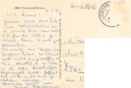 AK / Ansichtskarte  Viernheim Pestalozzisstrasse Friedrich Froebel Schule Waldschwimmbad Apostelkirche Viernheim