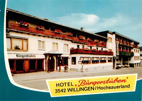 AK / Ansichtskarte  Willingen_Sauerland Hotel Buergerstuben Willingen_Sauerland