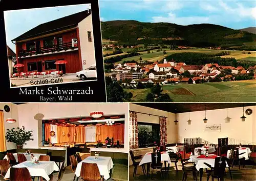 AK / Ansichtskarte  Markt_Schwarzach Schloss Cafe Gastraeume Panorama Markt Schwarzach