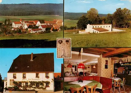 AK / Ansichtskarte  Thannhausen_Mittelfranken Gasthof Pension Zum Tannhaeuser Gastraum Panorama Thannhausen Mittelfranken