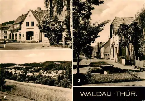 AK / Ansichtskarte  Waldau_Thueringen Konsum Landwarenhaus uebersicht Hauptstrasse Waldau Thueringen