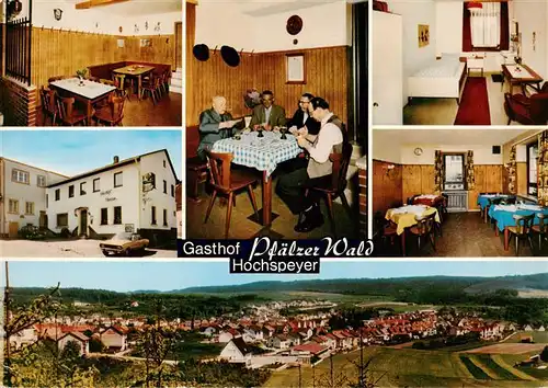 AK / Ansichtskarte  Hochspeyer Gasthof Pfaelzer Wald Gastraeume Zimmer Panorama  Hochspeyer