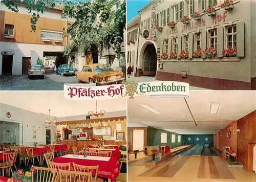 AK / Ansichtskarte  Edenkoben Hotel Restaurant Pfaelzer Hof Gastraum Kegelbahn Edenkoben