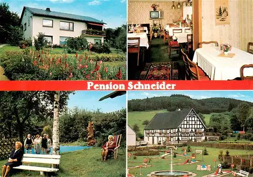 AK / Ansichtskarte 73896708 Finnentrop Pension Schneider Gaststube Park Minigolfplatz Finnentrop