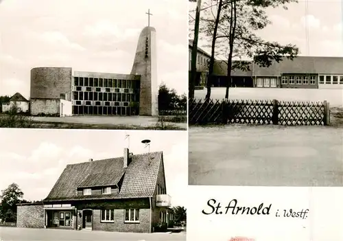 AK / Ansichtskarte 73896778 Neuenkirchen_Steinfurt Kirche St Arnold Baeckerei Loechte Neuenkirchen_Steinfurt